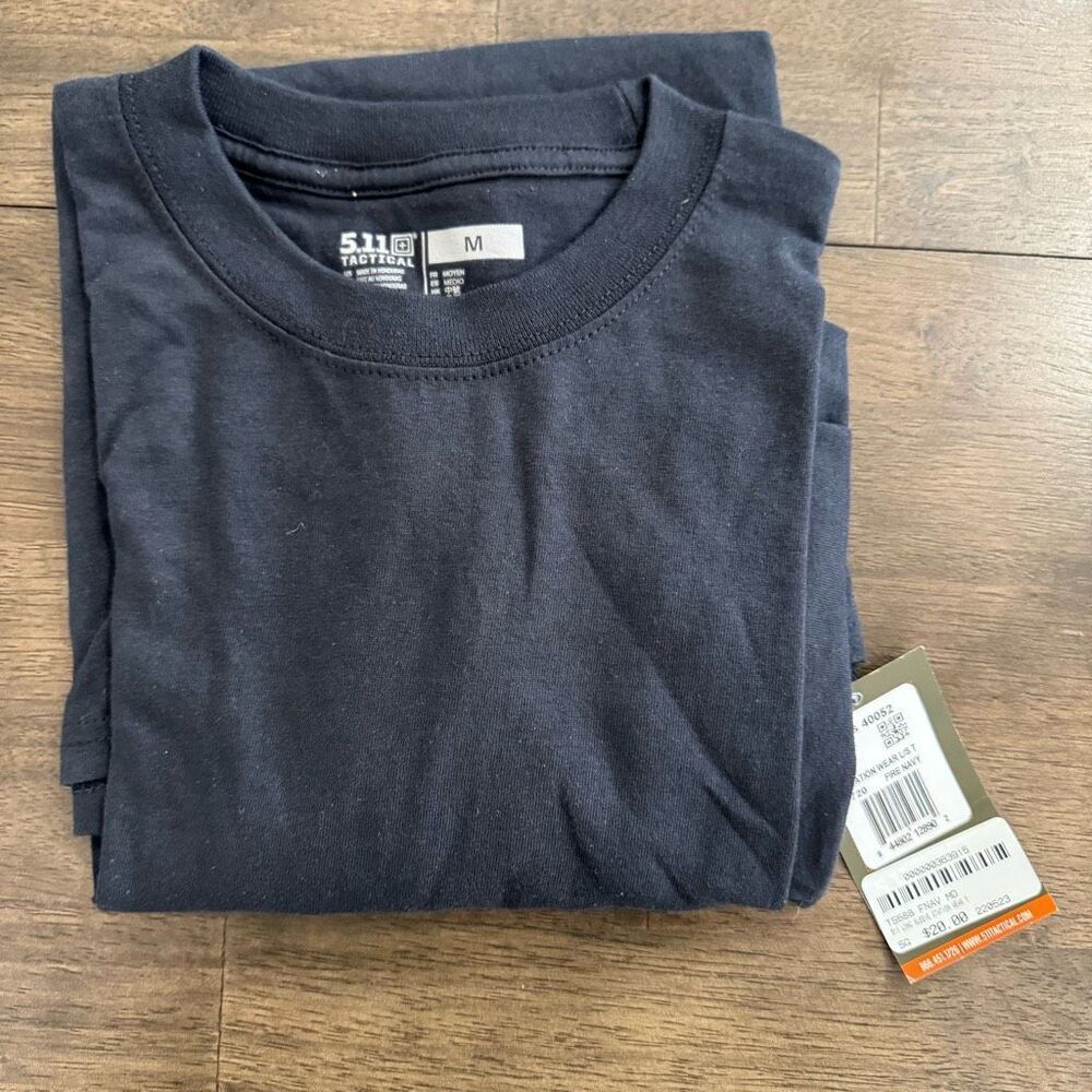 🏈 New 5.11 Station Wear Short Sleeve T-Shirt Fire Navy